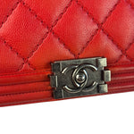 Chanel Red Quilted Leather Boy Flap Bag 2010