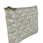 Goyard White Senat Mini Pouch