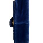 Gucci GG Blue Velvet Marmont Chain Shoulder Bag