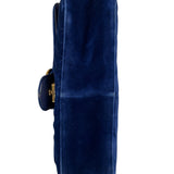 Gucci GG Blue Velvet Marmont Chain Shoulder Bag