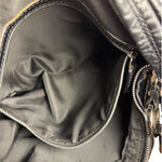 Fendi Vintage Black Leather Oyster Hobo Bag