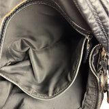 Fendi Vintage Black Leather Oyster Hobo Bag