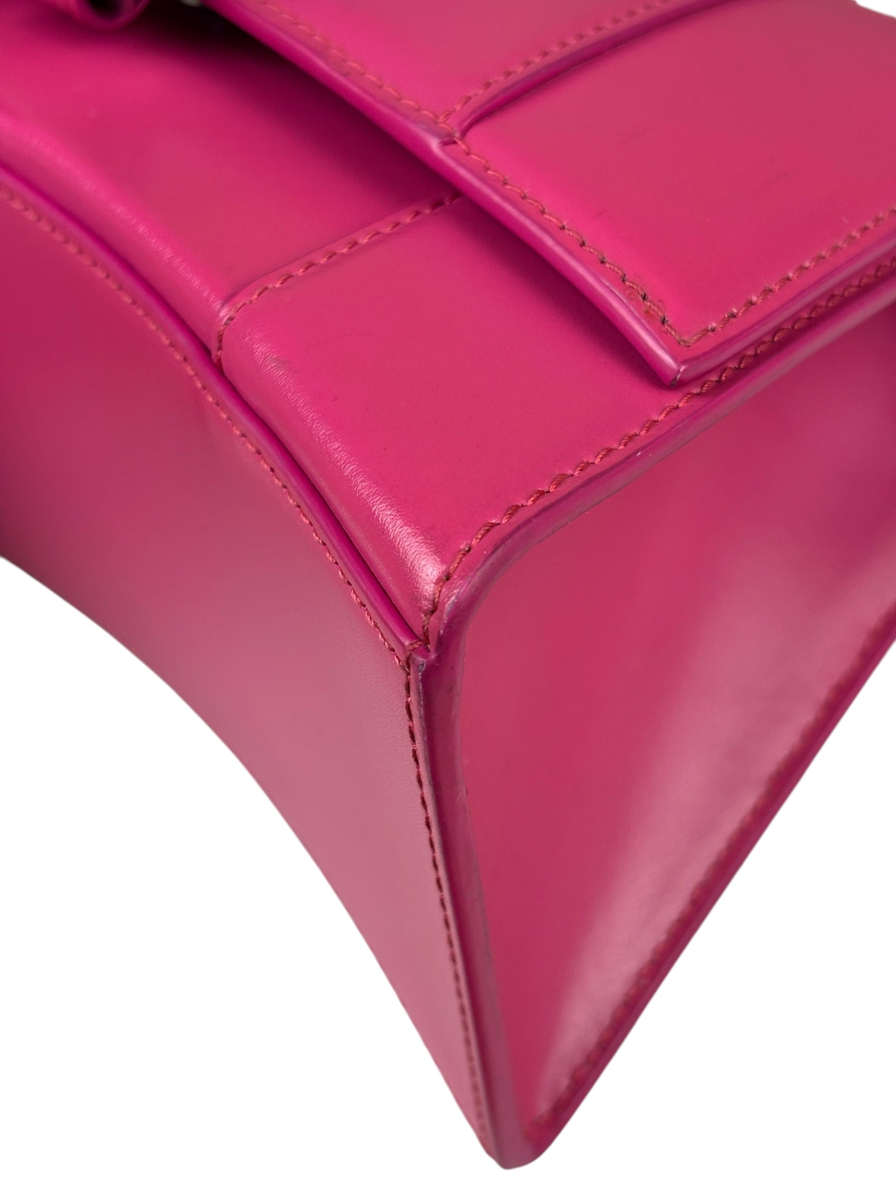 Balenciaga Pink Leather Hourglass Two-Way Bag