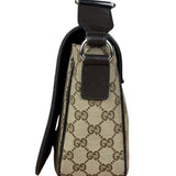 Gucci GG Canvas Print Flap Messenger Bag
