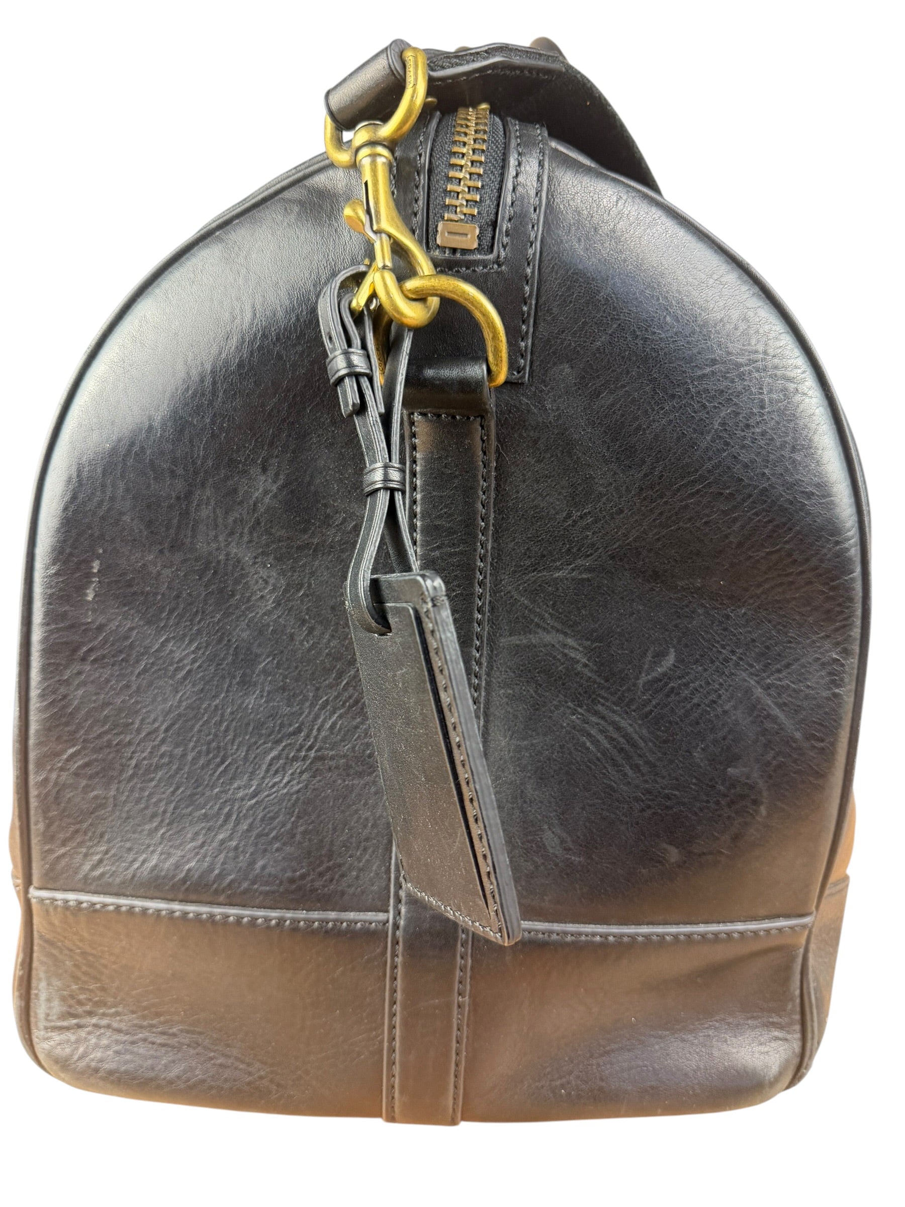 Coach Black Leather Large Duffle
