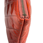 Chanel Orange Hue Quilted Patent Leather Clutch 2012