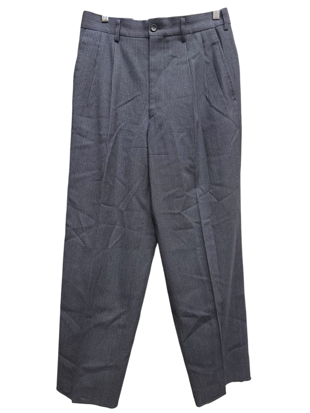 CDG 4-Pocket Pleated Greyish Dark Navy Wool Trousers
