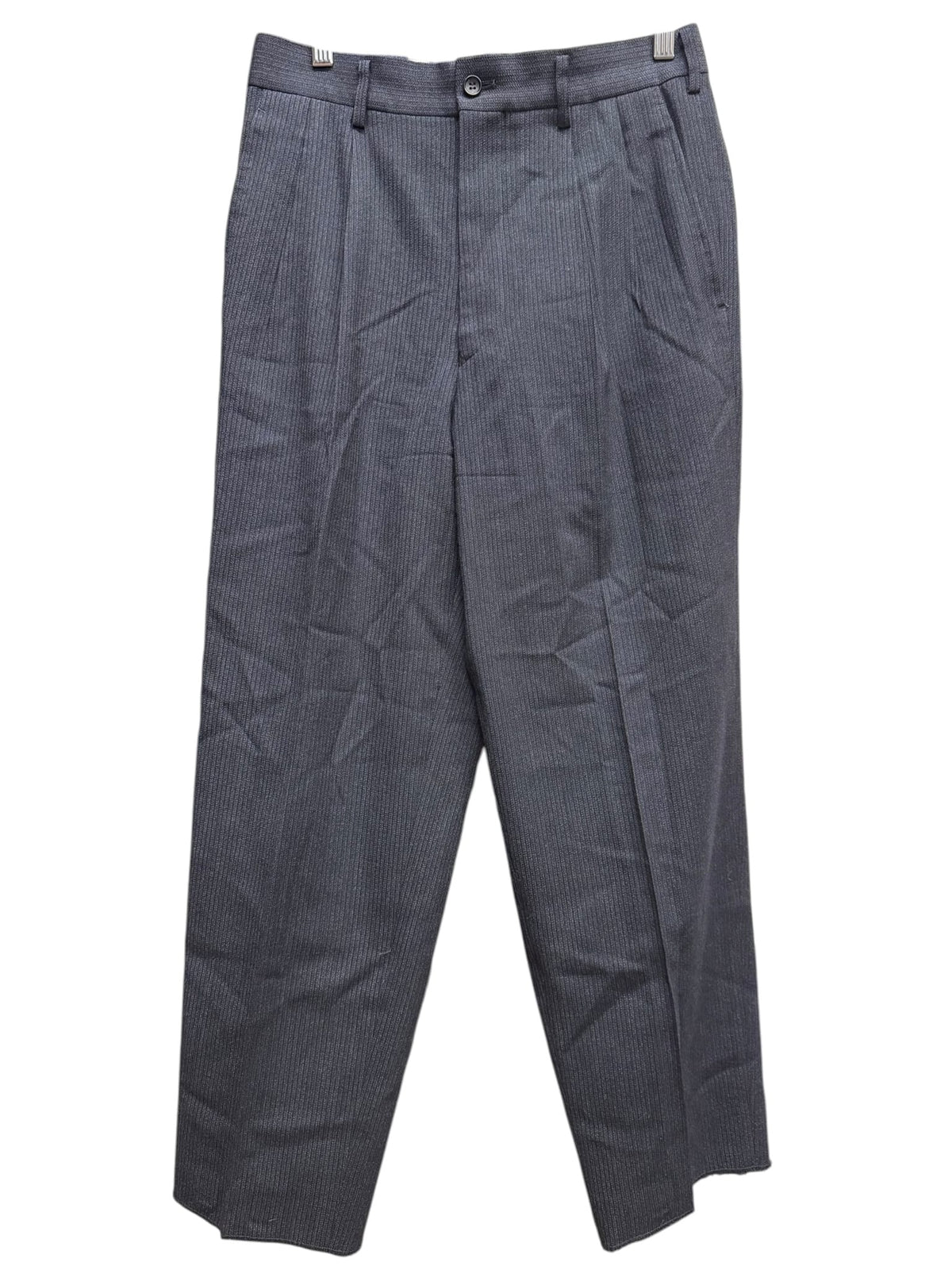 CDG 4-Pocket Pleated Greyish Dark Navy Wool Trousers