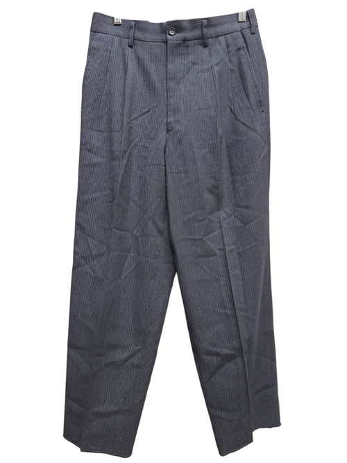 CDG 4-Pocket Pleated Greyish Dark Navy Wool Trousers