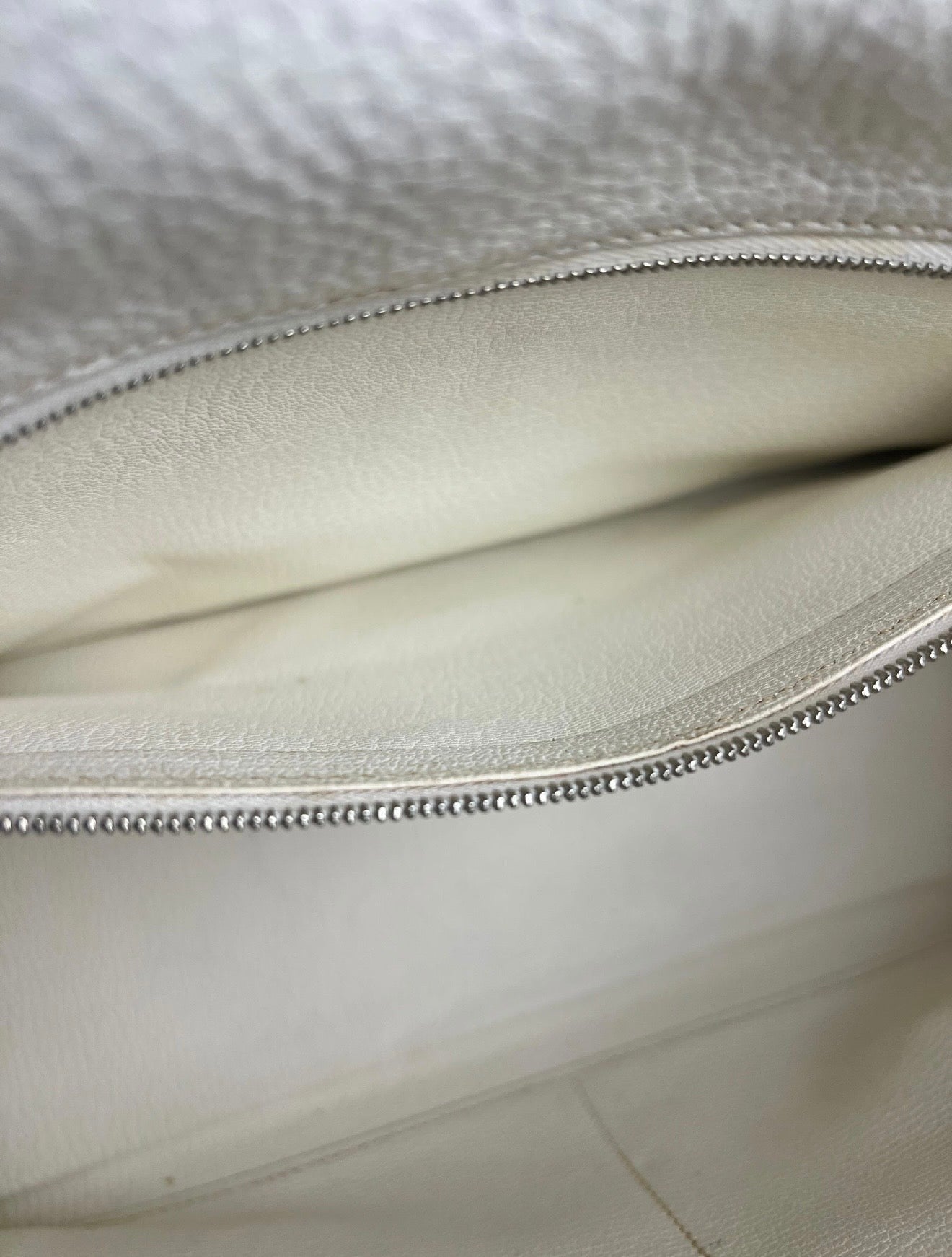 Hermes Kelly 32 White Clemence Leather Handbag 2008