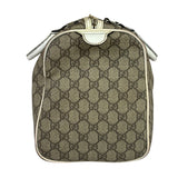 Gucci Beige/White Leather Trim GG Joy Boston Bag