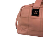 Chanel Pink Caviar Leather Chocolate Bar Bowler Bag 2003