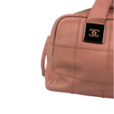 Chanel Pink Caviar Leather Chocolate Bar Bowler Bag 2003