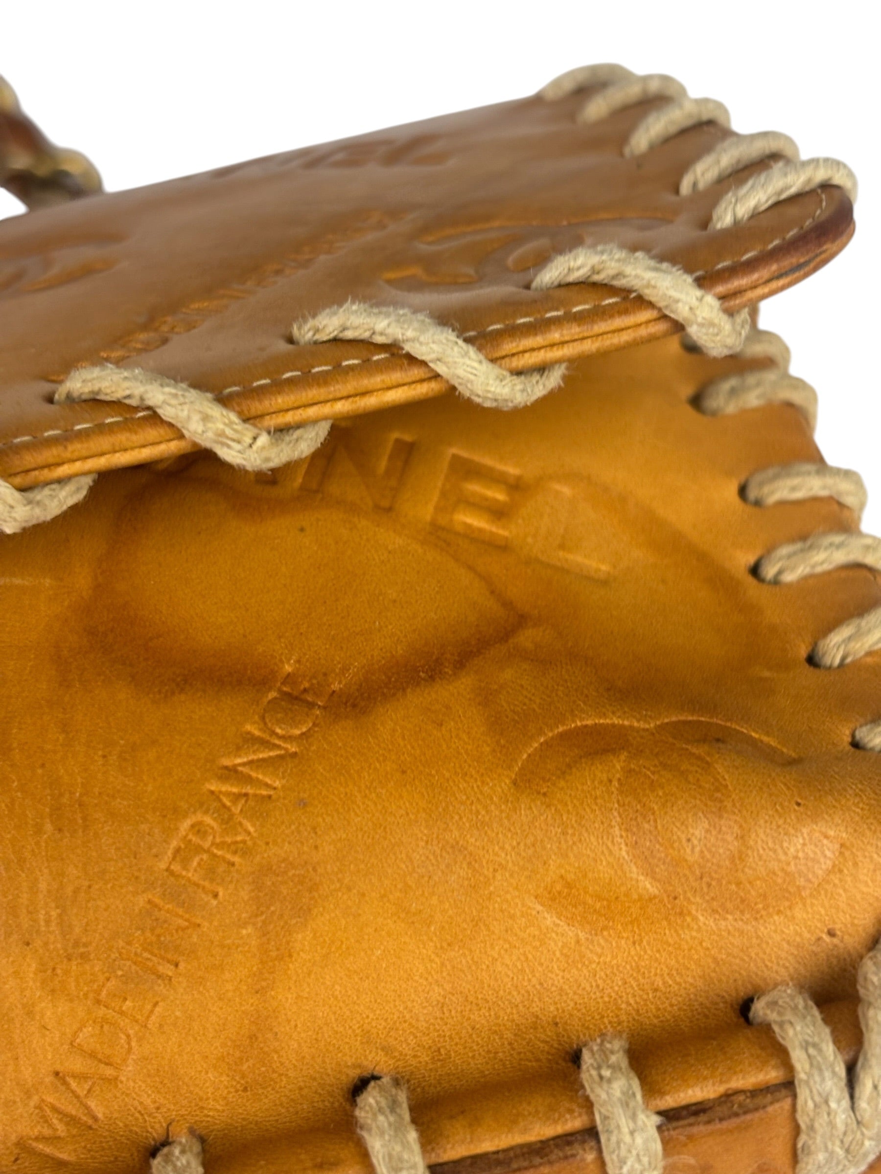 Chanel Brown Leather Western Embossed CC Flap Bag
