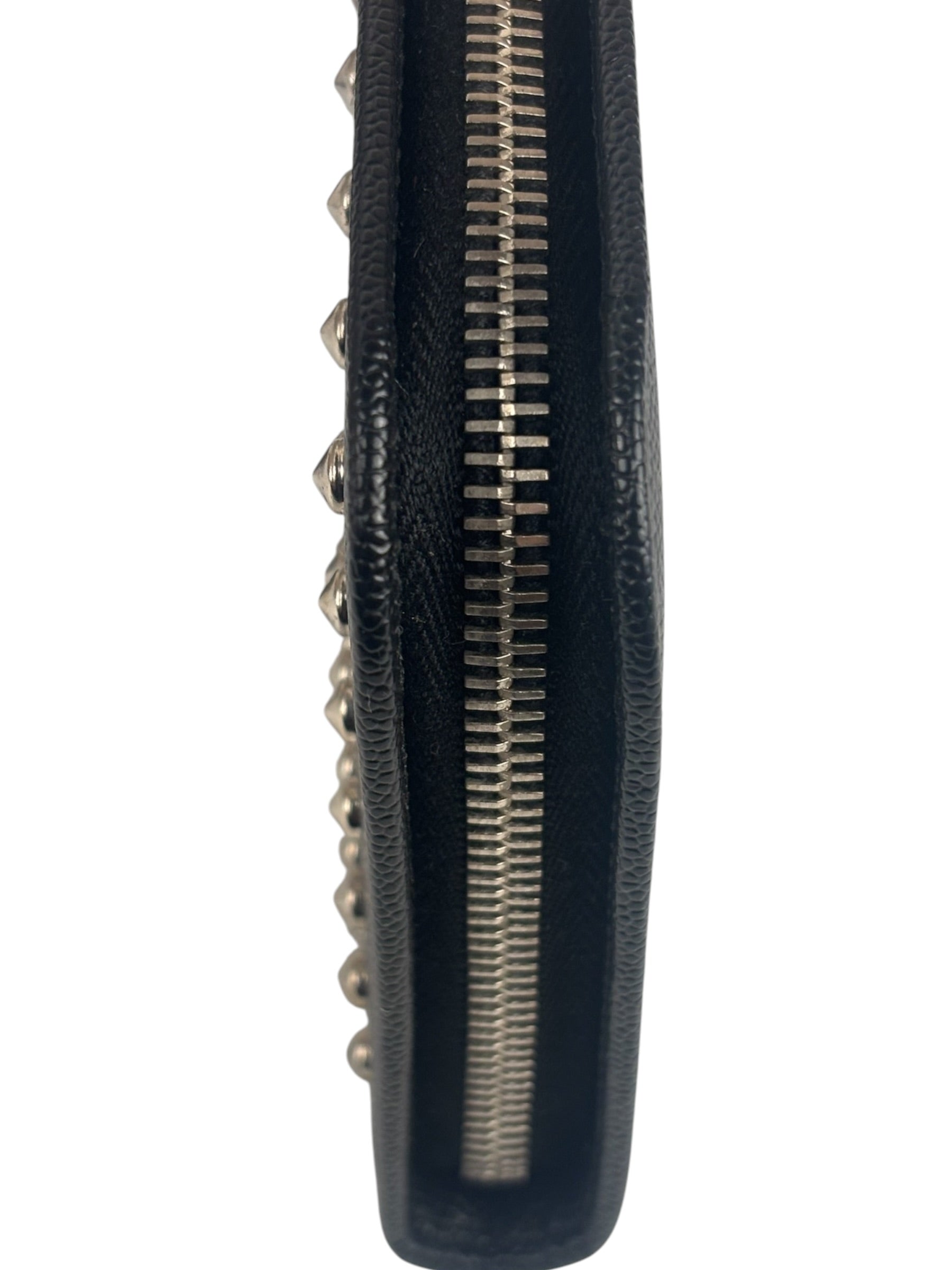 Saint Laurent Black Studded Long Wallet