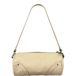 Burberry Cream Calfskin Barrel Shoulder Bag