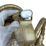 Fendi Metallic Gold Spy Shoulder Bag