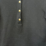 Louis Vuitton Black Monogram Boxy Collared Quarter-Button Top