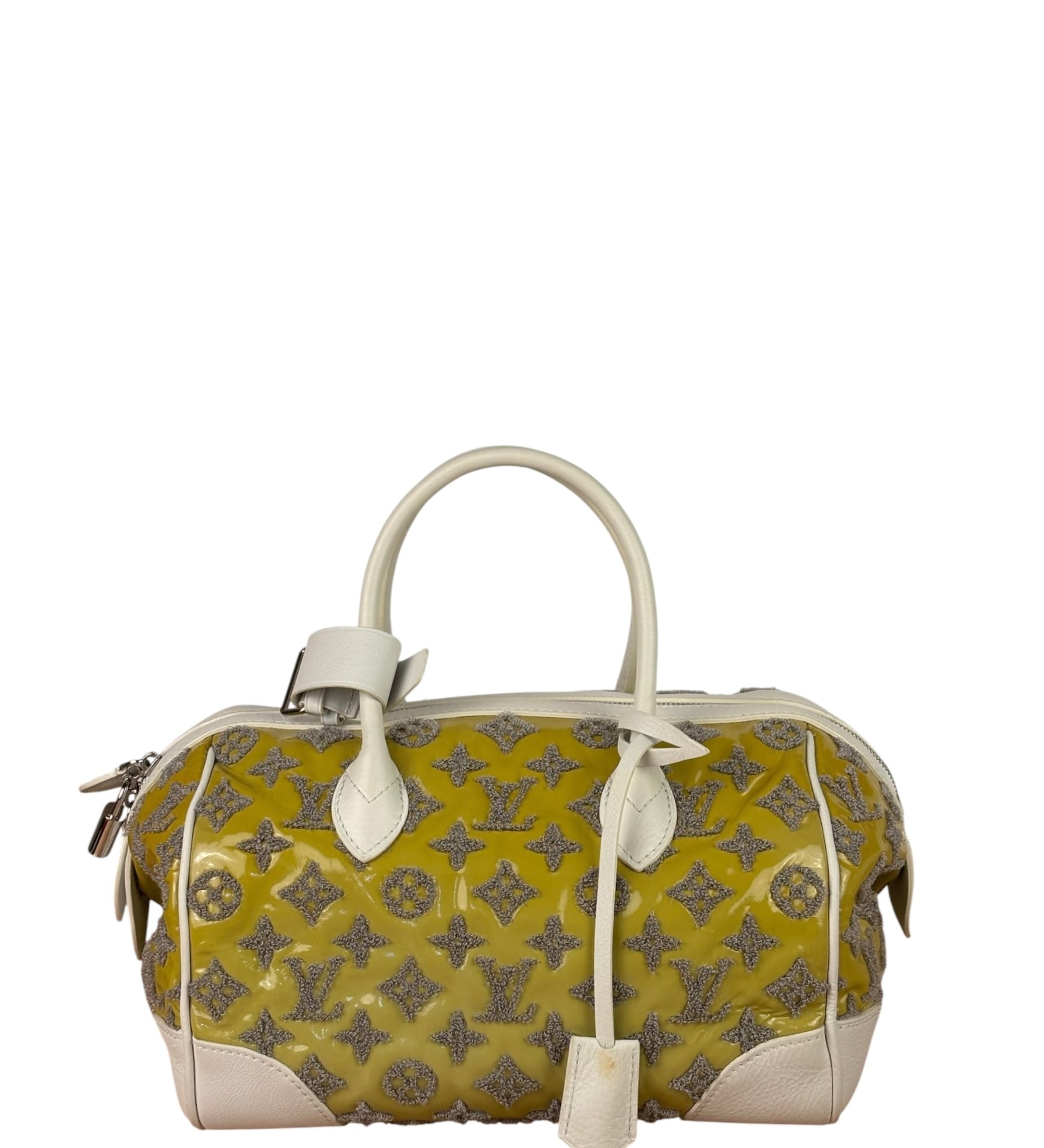 Louis Vuitton Yellow Monogram Bouclettes Speedy Round Handbag Spring 2012