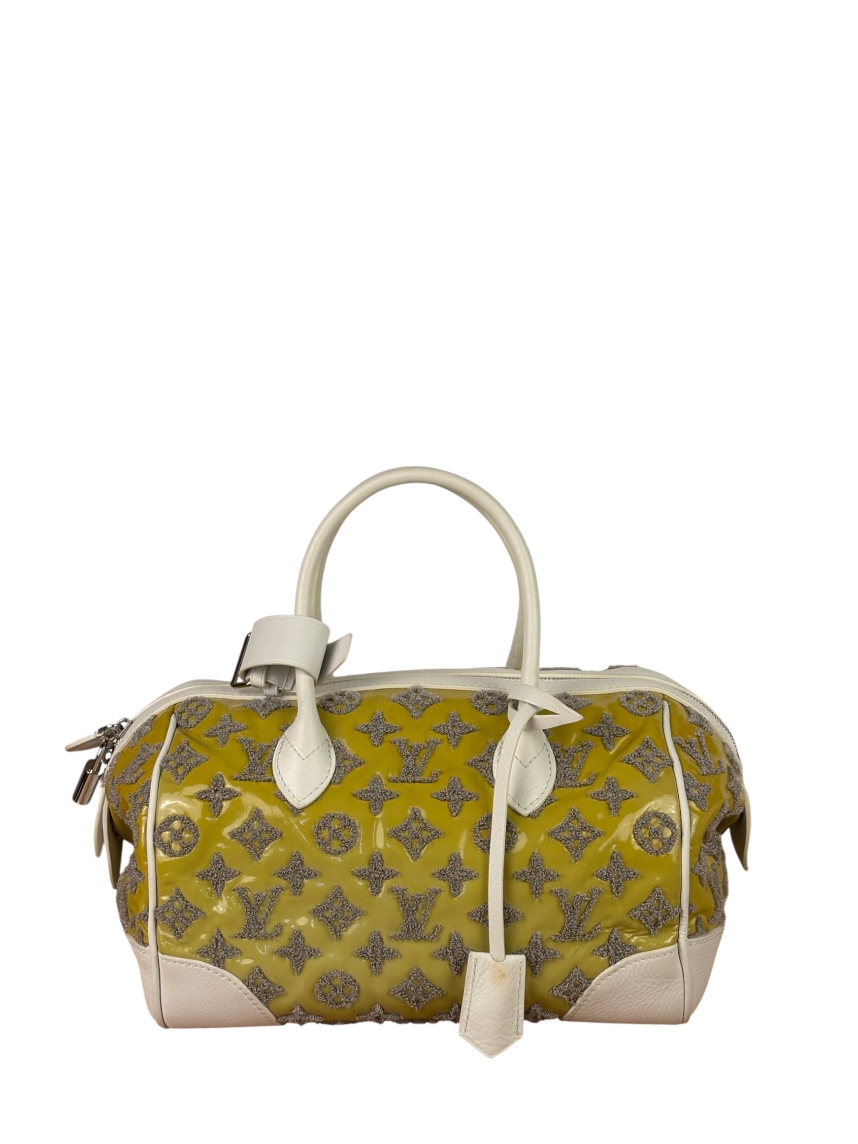 Louis Vuitton Yellow Monogram Bouclettes Speedy Round Handbag Spring 2012