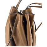 Valentino Garavani Brown Rockstud Shoulder Tote