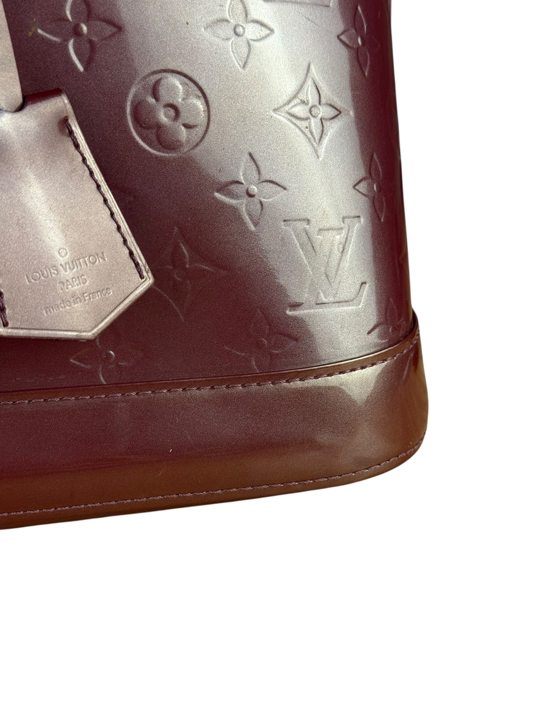 Louis Vuitton Monogram Vernis Alma GM Burgundy