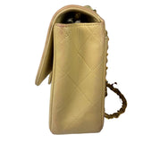 Chanel Vintage Beige Clair Quilted Leather Classic Flap Bag 2004
