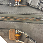 Gucci Supple Gray Bamboo Bar Medium Shoulder Bag
