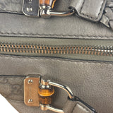 Gucci Supple Gray Bamboo Bar Medium Shoulder Bag