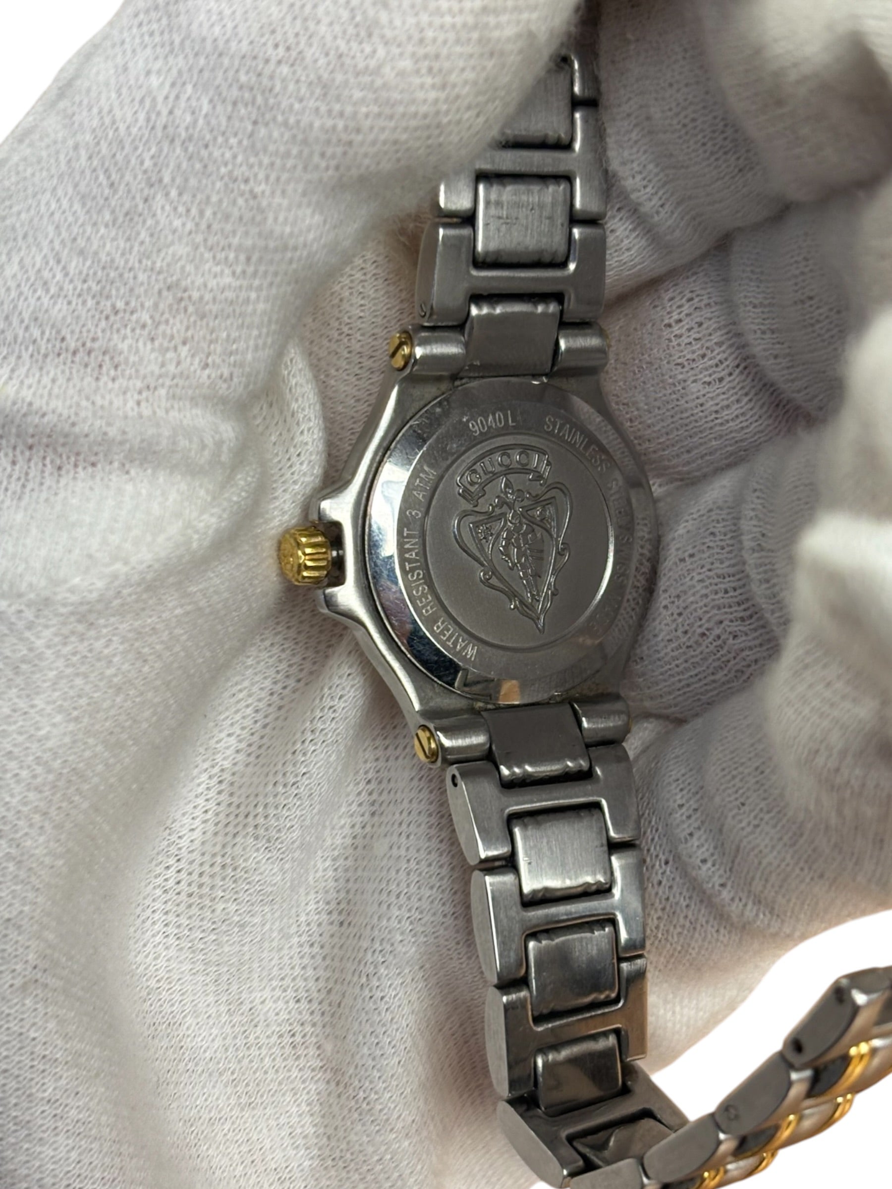 Gucci 940L 2 Tone Cream Round Stick Dial
