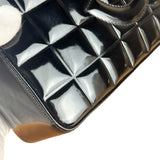 Chanel Black Patent Chocolate Bar Shoulder Bag '02