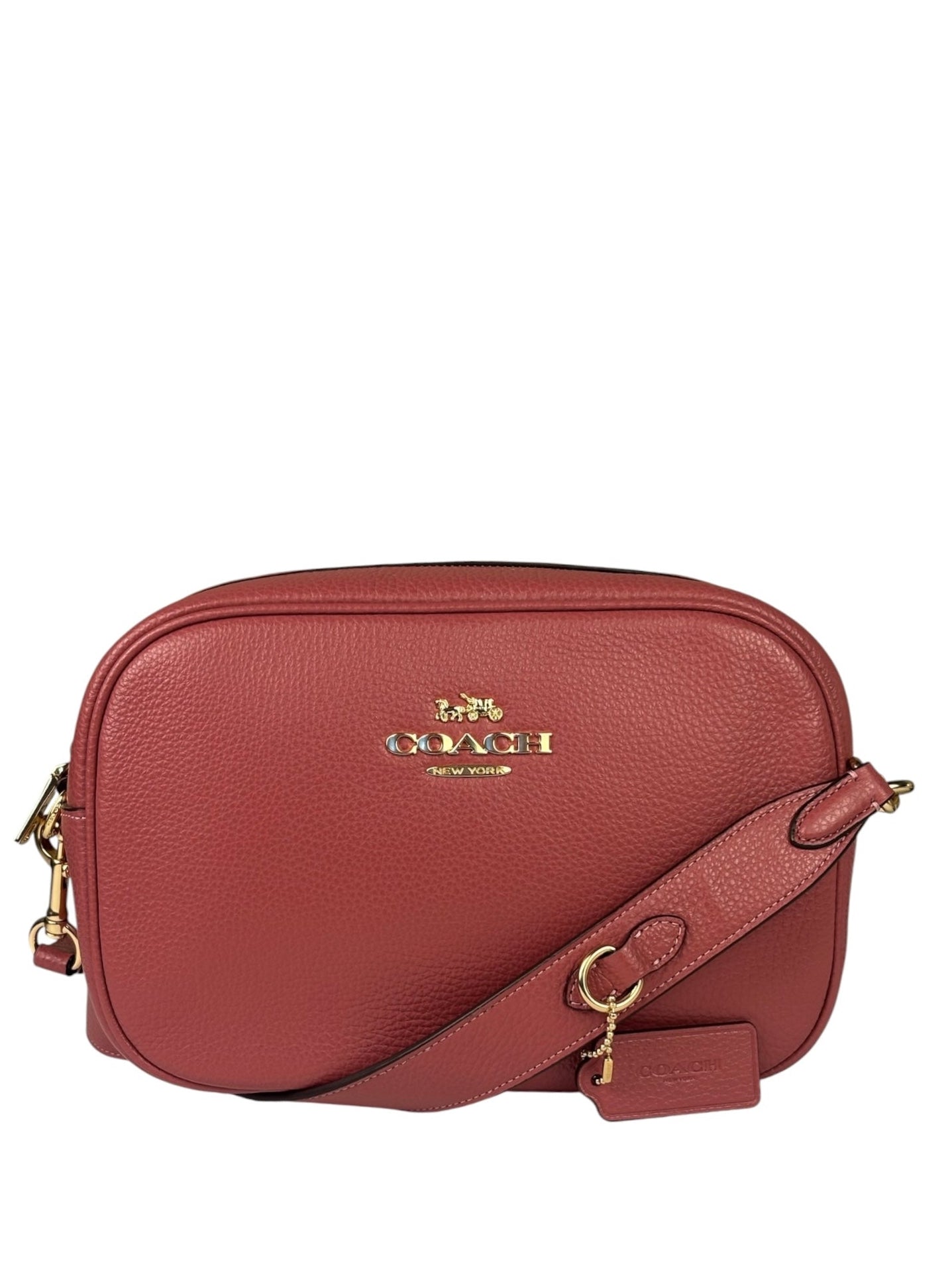 Coach Pink Pebbled Leather Colton Crossbody Bag