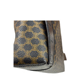 Celine Bicolor Leather Macadam Canvas Tote Bag