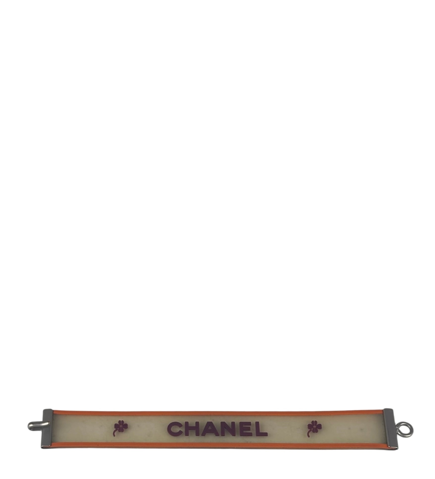 Chanel Vintage Rubber Logo Bracelet