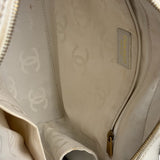 Chanel White CC Lambskin Wild Stitch Handbag 2003