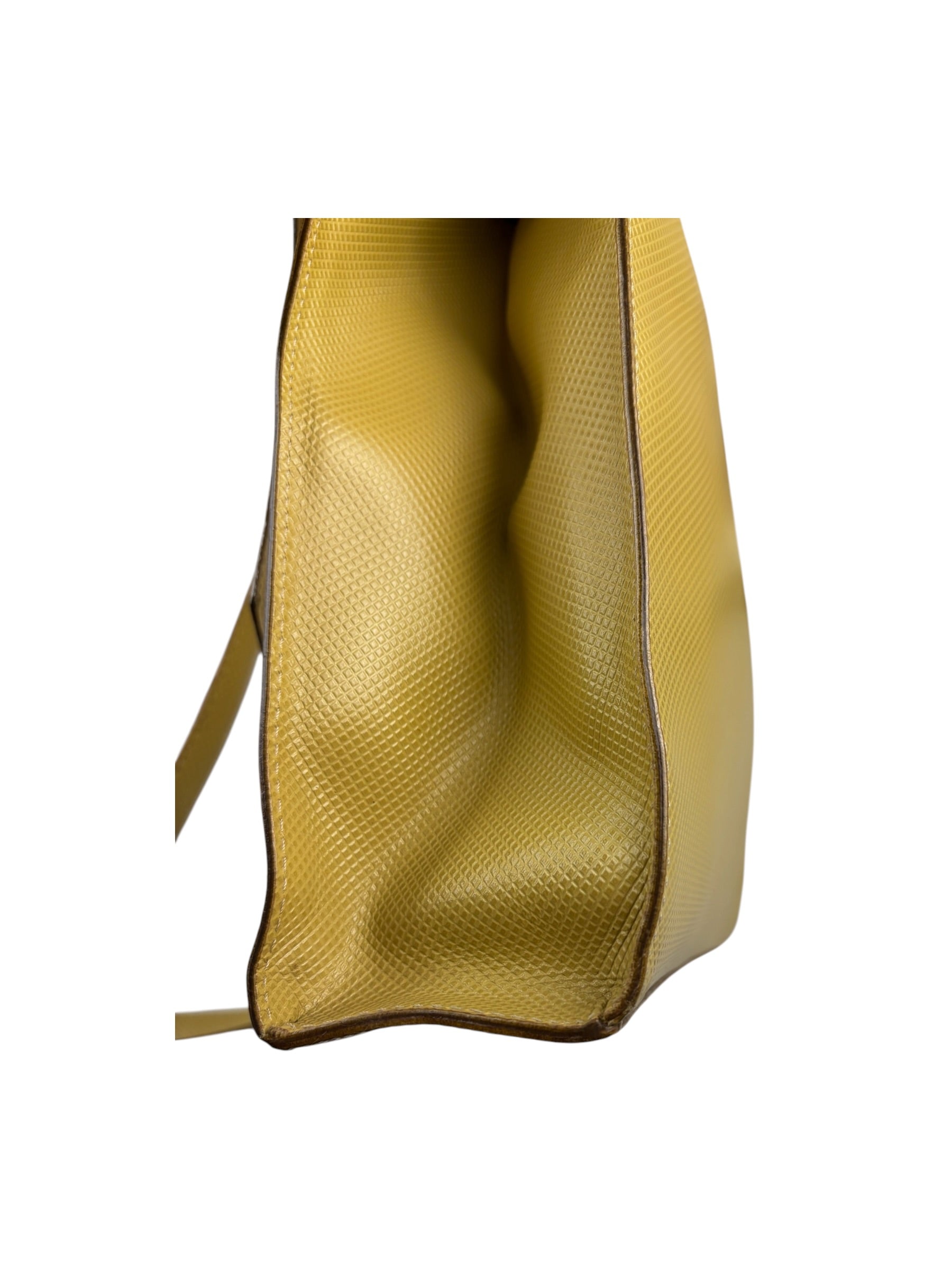 Bottega Veneta Vintage Textured Canvas Flap Shoulder Bag