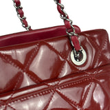 Chanel Red Patent Leather Chain Shoulder Bag 2012