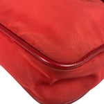 Prada Red Tessuto Nylon/Saffiano Leather Trim Two-Way Bag