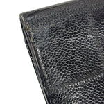 Chanel Black Caviar Chocolate Bar Bi-Fold Long Wallet 2005