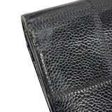 Chanel Black Caviar Chocolate Bar Bi-Fold Long Wallet 2005