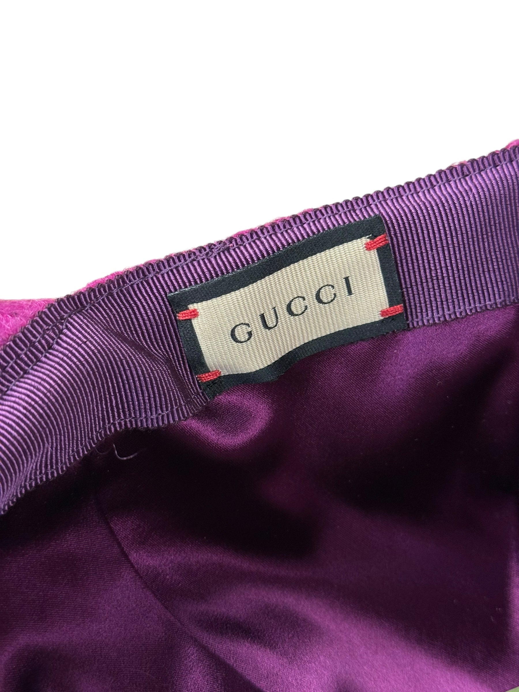Gucci Fuzzy Fuchsia Baseball Hat