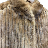 Vintage San Marco x Saga Mink Brown Vertical Strips Fur Coat