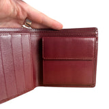 Cartier Vintage Maroon Leather Bifold Wallet