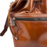 Celine Vintage Brown Leather Cinch Bucket Crossbody Bag