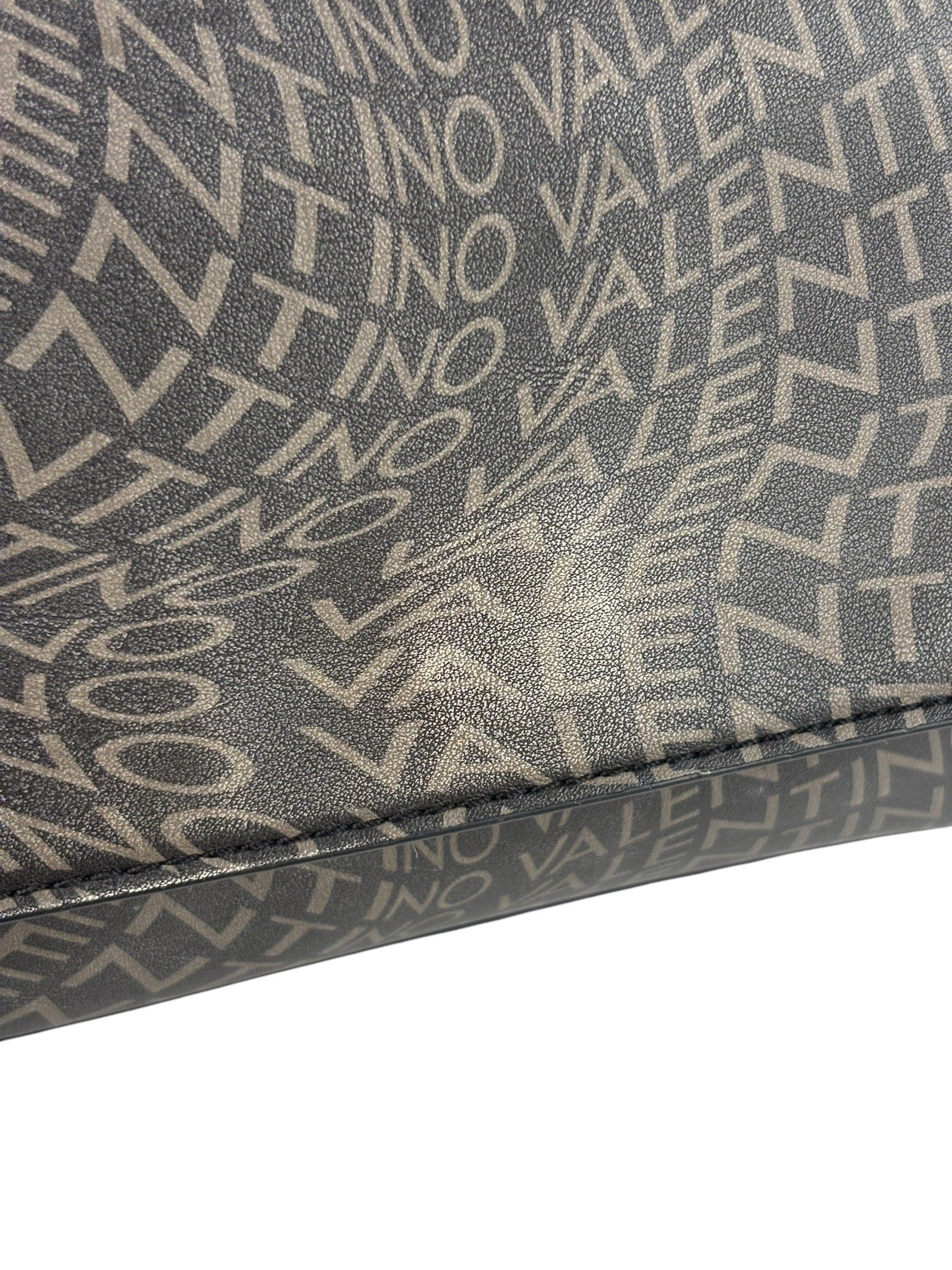 Valentino Black Leather Mario Spa Flap Bag