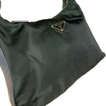 Prada Shoulder Bag Green Canvas Strap
