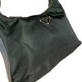 Prada Shoulder Bag Green Canvas Strap