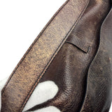 Prada Vintage Brown Leather Cervo Antik Messenger Bag