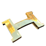 Hermes H Constance Polished Belt Buckle Gold