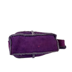 Chanel Vintage Purple Shearling/Suede Patchwork Shoulder Bag 2000